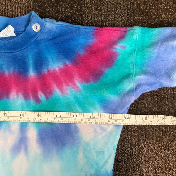 Vintage Baby Tie Dye One Piece Long Sleeve Cotton Jumpsuit Size 6 months Unisex - Picture 6 of 10